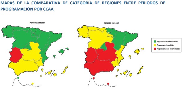 mapa categorias regiones