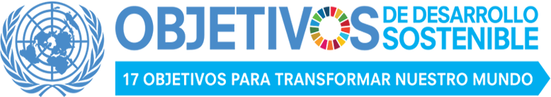 Logotipo: Naciones Unidas. 17 de Objetivos de Desarrollo Sostenible para transformar nuestro mundo